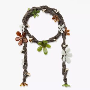 FLOWER & BEADED BELT/NECK CORD